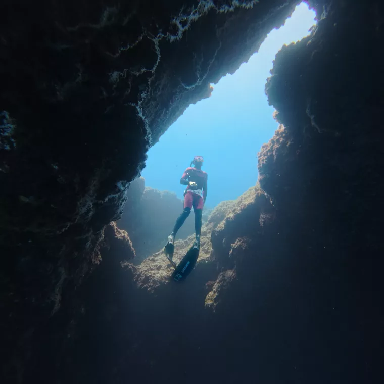 Freediving in south Tenerife