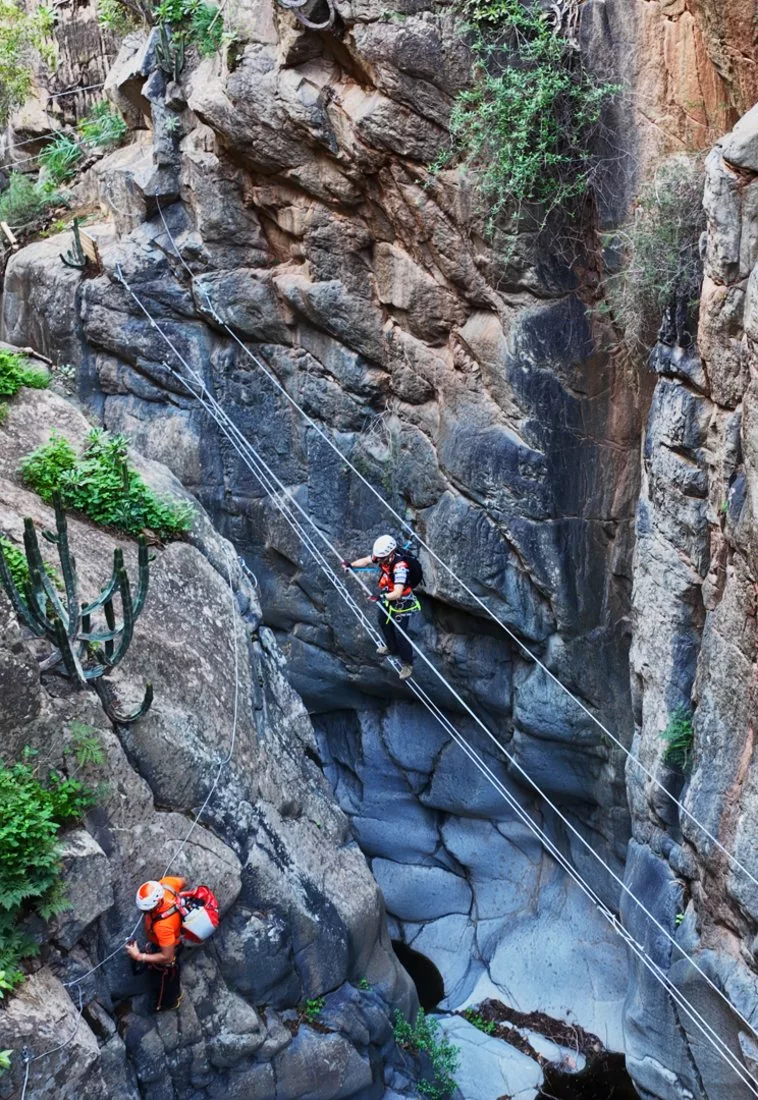 Via ferrata in El Rio, south Tenerife